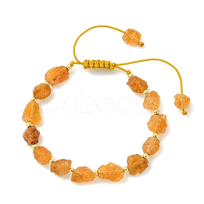 Natural Tourmaline & Brass Beads Braided Bead Bracelets BJEW-JB13938-1