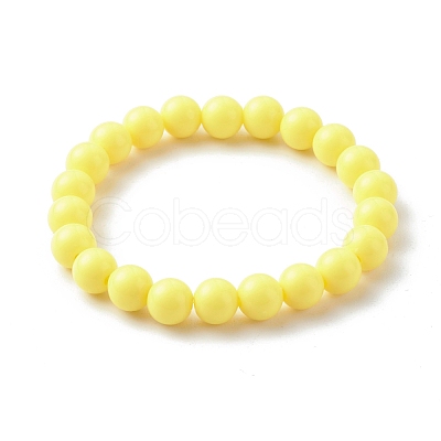Opaque Acrylic Beads Stretch Bracelet for Kid BJEW-JB06586-1