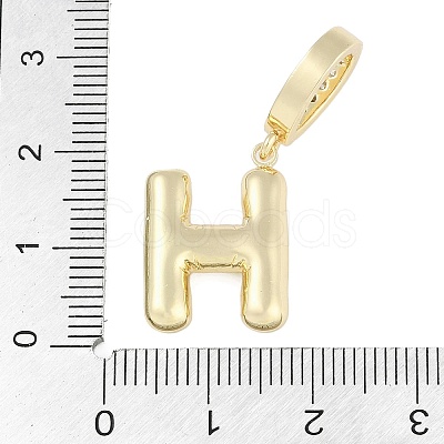Brass Micro Pave Clear Cubic Zirconia Pendants KK-M289-01H-G-1