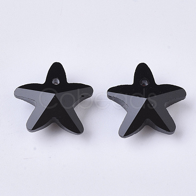 Transparent Glass Charms GLAA-N033-01-1