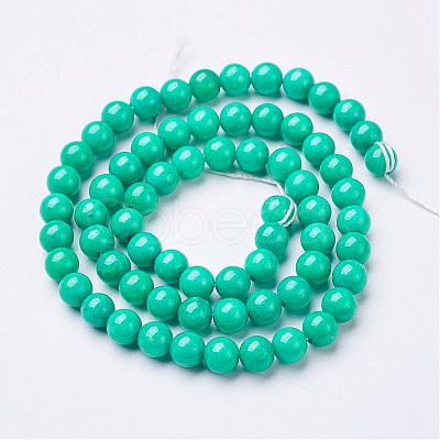 Natural Mashan Jade Round Beads Strands X-G-D263-6mm-XS15-1