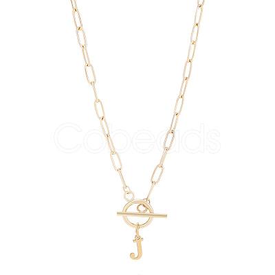 304 Stainless Steel Letter Pendant Necklaces NJEW-LP0001-52J-G-1