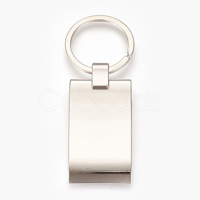 Zinc Alloy Cabochon Settings Keychain KEYC-E028-03P-1