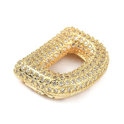 Rack Plating Brass Micro Pave Cubic Zirconia Pendants KK-Q790-01D-G-1