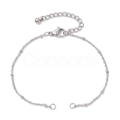 304 Stainless Steel Satellite Chain Bracelet Making AJEW-JB01300-02-1