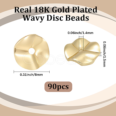 90Pcs Brass Beads KK-BBC0025-87C-1