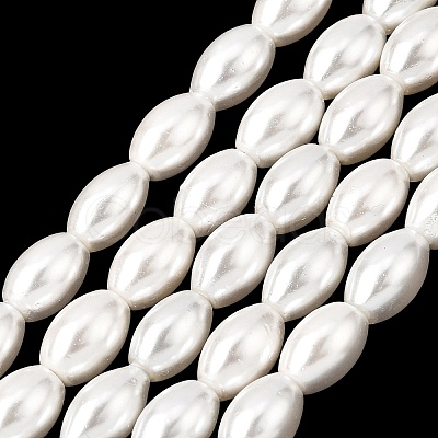 Electroplated Shell Pearl Beads Strands BSHE-C010-02-1