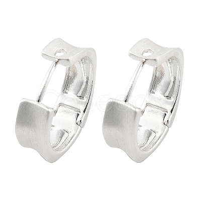 Brass Hoop Earrings for Women EJEW-U055-07S-1