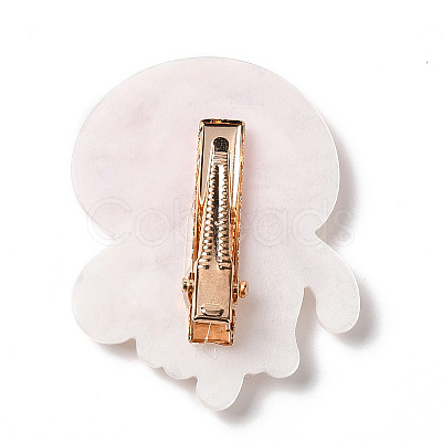 Ocean Theme Jellyfish Acrylic Alligator Hair Clips OHAR-A009-01G-1