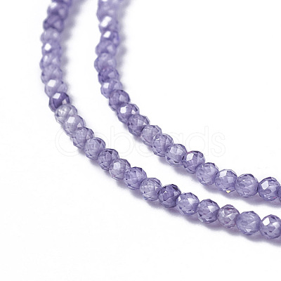 Cubic Zirconia Beads Strands G-F596-48E-2mm-1