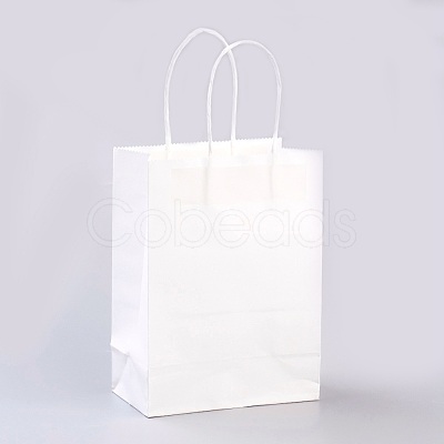 Pure Color Kraft Paper Bags AJEW-G020-B-03-1
