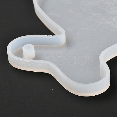 Dolphin Shaped Silhouette Silicone Cup Mat Molds DIY-I065-02-1
