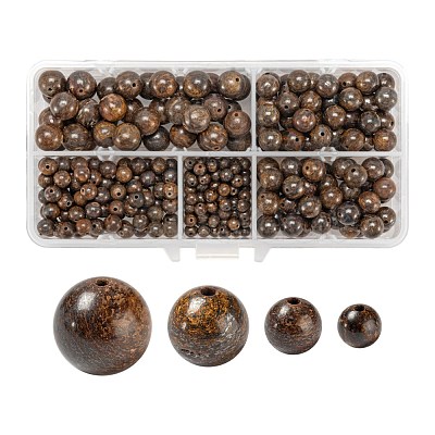 340Pcs 4 Style Natural Bronzite Beads G-LS0001-47-1