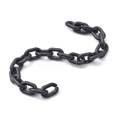Handmade Spray Painted CCB Cable Chains AJEW-JB00719-1