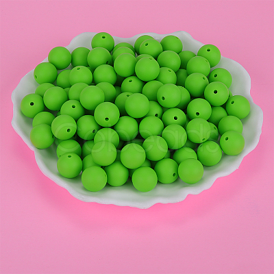 Round Silicone Focal Beads SI-JX0046A-119-1