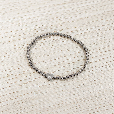 304 Stainless Steel Beads Stretch Bracelets for Women FS-WGC4F34-08-1