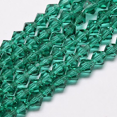 Imitate Austrian Crystal Bicone Glass Beads Strands GLAA-F029-5x5mm-10-1