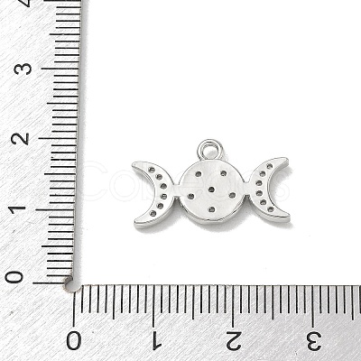 Brass Micro Pave Clear Cubic Zirconia Pendants KK-A300-10B-P-1