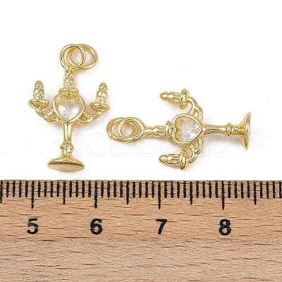 Brass Micro Pave Cubic Zirconia Pendants KK-Z120-02G-01-1