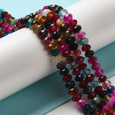 Natural Banded Agate/Striped Agate Beads Strands G-E605-A02-01I-1