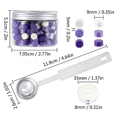 Sealing Wax Particles Kits for Retro Seal Stamp DIY-CP0003-50T-1