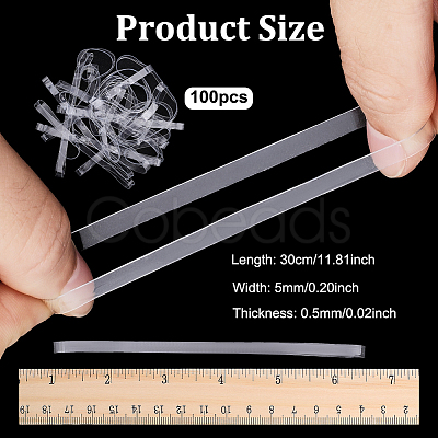 Transparent TPU Rubber Binding Band AJEW-NB0008-13B-1