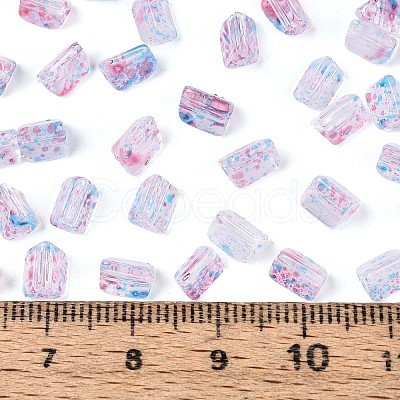 Transparent Spray Painted Glass Seed Beads SEED-L011-10A-19-1