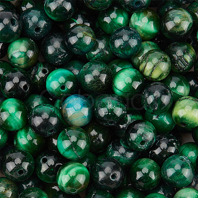 120Pcs Natural Tiger Eye Beads G-PA0001-14B-1