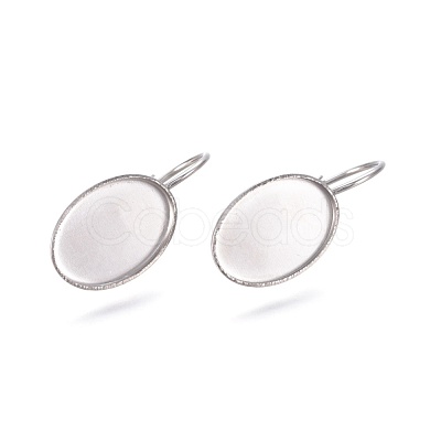 Non-Tarnish 304 Stainless Steel Leverback Earring Findings STAS-E474-08P-1
