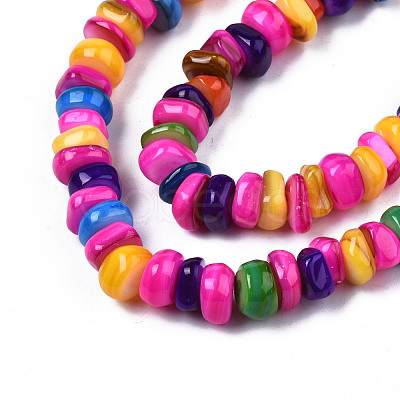 Natural Trochid Shell/Trochus Shell Beads Strands SHEL-S258-081-B08-1