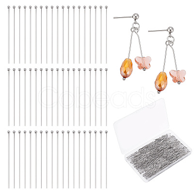 Tarnish Resistant 304 Stainless Steel Ball Head Pins STAS-PH0006-41A-1