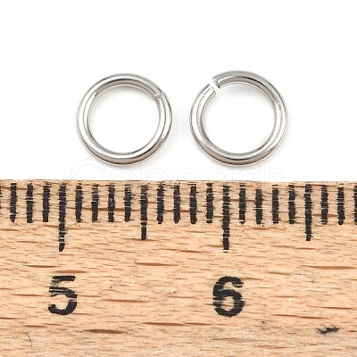 Tarnish Resistant 304 Stainless Steel Open Jump Rings STAS-N015-04-6x0.9mm-1