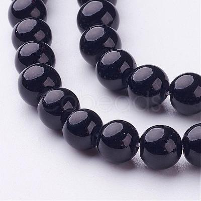 Natural Mashan Jade Round Beads Strands G-D263-8mm-XS32-1