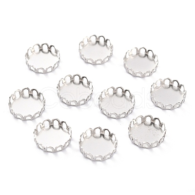 Non-Tarnish 304 Stainless Steel Cabochon Settings STAS-Y001-09G-P-1