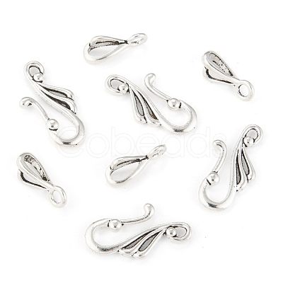 Tibetan Silver Hook and Eye Clasps LF1157Y-1
