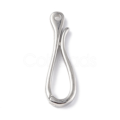 Rack Plating Brass Hook Clasps KK-E073-01P-1