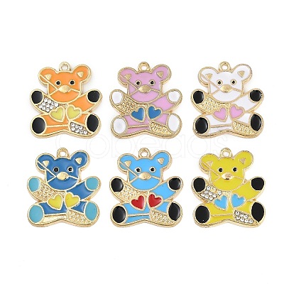 Alloy Enamel Pendants FIND-K020-28G-1