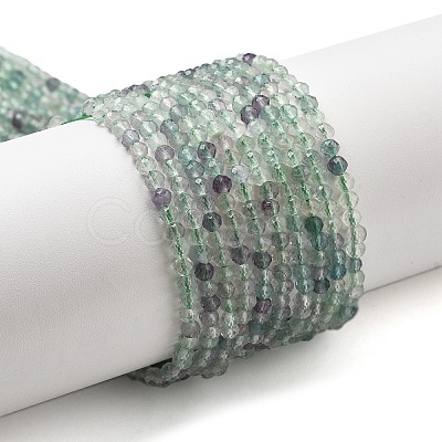 Natural Fluorite Beads Strands G-F596-32-3mm-1