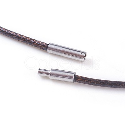 Waxed Polyester Cord Necklace Making MAK-I011-05-A-03-1