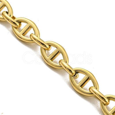 Ion Plating(IP) 304 Stainless Steel Oval Link Chain Bracelets BJEW-D030-11B-G-1