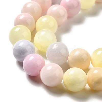 Natural Green Jade Beads Strands X-G-G757-03-6mm-1