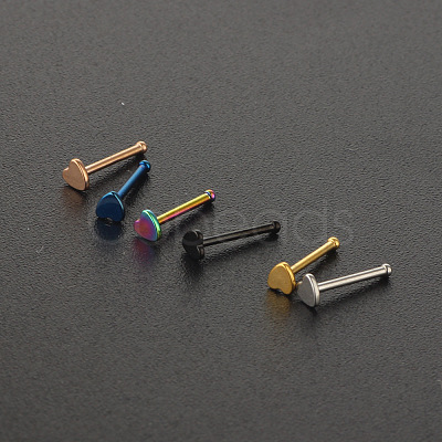 304 Stainless Steel Heart Nose Bone Rings WG0DFB7-01-1