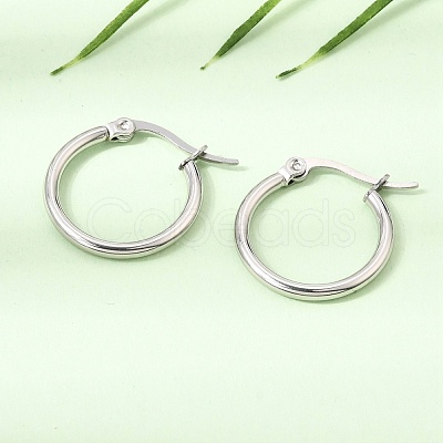 201 Stainless Steel Hoop Earrings SA-CBA4A0D-16P-D-1
