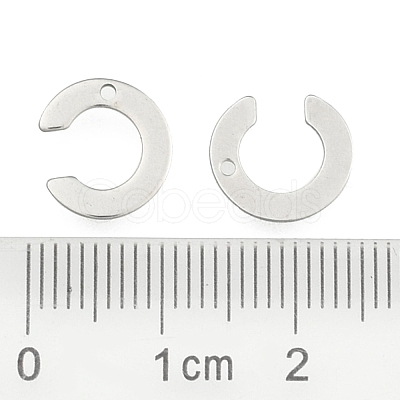 Non-Tarnish 304 Stainless Steel Letter Charms X-STAS-O072-C-1