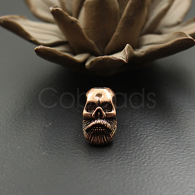 Skull Brass Beads LS-FIND-WH0170-59A-1