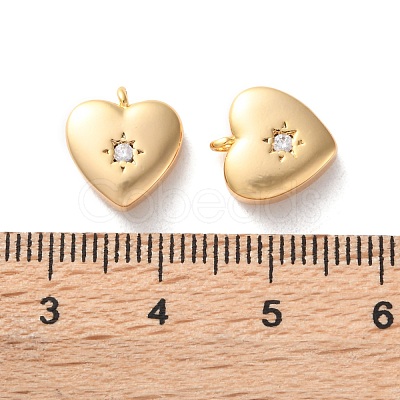 Brass Micro Pave Clear Cubic Zirconia Pendants KK-L221-001G-1
