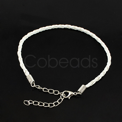 Trendy Braided Imitation Leather Bracelet Making BJEW-S076-003-1