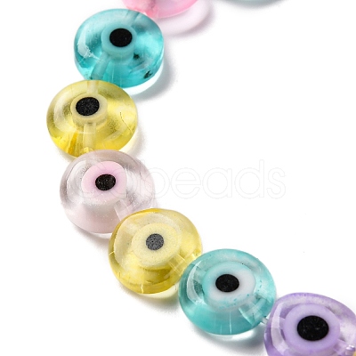 Handmade Evil Eye Lampwork Beads Strands LAMP-G164-10C-1