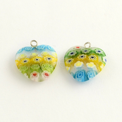 Handmade Millefiori Glass Pendants LK-R006-03-1