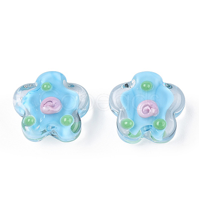 Handmade Bumpy Lampwork Beads LAMP-N024-04E-1